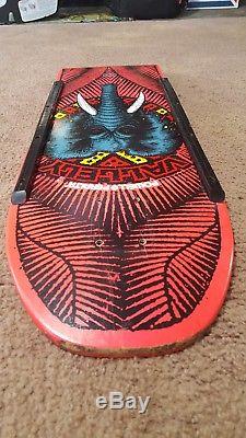 Vintage 1988 Powell Peralta Mike Vallely Elephant Skateboard Deck Rare Pink