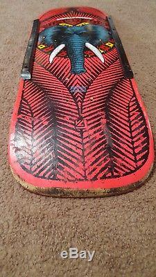 Vintage 1988 Powell Peralta Mike Vallely Elephant Skateboard Deck Rare Pink