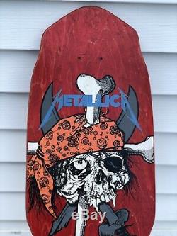 Vintage 1988 Zorlac Pushead Pirate Skull Metallica Skate Board Deck RARE