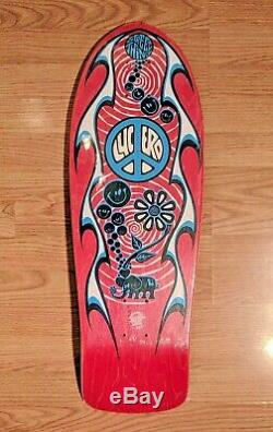 Vintage 1989 NOS Santa Cruz John Lucero Street Thing 2 Red Stain Skateboard Deck