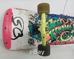 Vintage 80s Jeff Kendall Santa Cruz Graffiti Skateboard