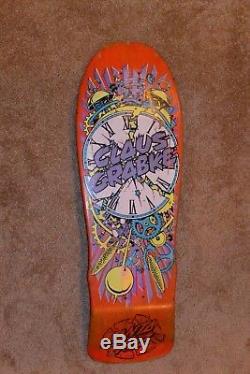 Vintage 87 santa cruz Claus Grabke exploding clocks skateboard deck no! Reserve