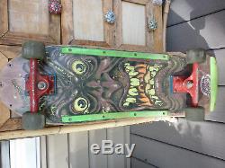Vintage Green/Pink Rob Roskopp 80's Santa Cruz Skateboard Tracker Slime Balls
