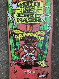 Vintage Original Eric Nash Sims Skateboard Deck Bandito 2 Pink