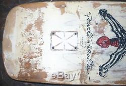Vintage Original Powell And Peralta Skull And Sword Pig Skateboard Deck 1982