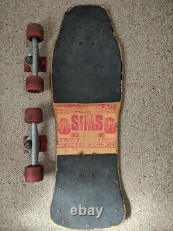 Vintage Rare SIMS Pharaoh Skateboard Deck with OJII Wheels and original trucks