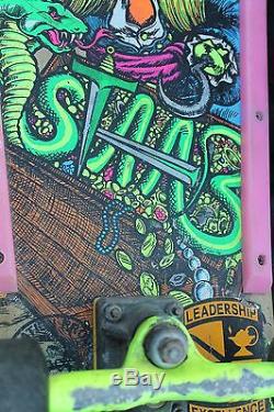 Vintage SIMS KEVIN STAAB Pirate Skateboard, original tires, deck, trucks, used