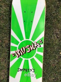 Vintage Shortys Chad Muska Skateboard Deck Rising Sun -Custom made for Muska