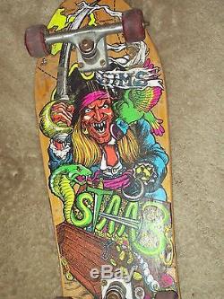 Vintage Sims skateboard Kevin Staab Pirate Rare 80's Deck