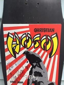 Vintage Skateboard Deck 80's Hosoi Hammerhead Street Flag Santa Cruz Nolder