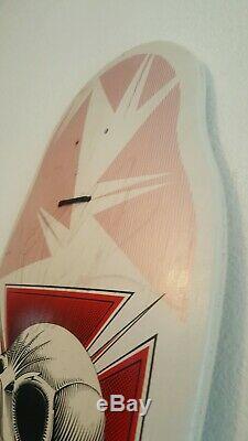 Vintage Tony Hawk 80s Skateboard Deck Powell Peralta 7 Ply White/Pink NOS Signed