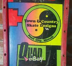 Vintage Town and Country T&C Quad skateboard deck, Sims Wheels, Venture Trucks