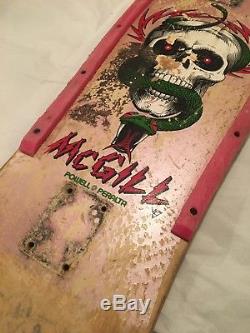 Vintage Used Powell Peralta Mike McGill 80s Original Bonite Skateboard Deck