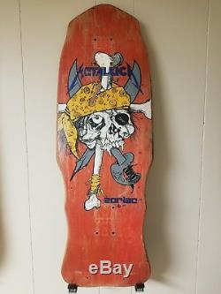 Vintage ZORLAC Metallica Pirate Skull Skateboard Deck PUSHEAD 1986 ORIGINAL