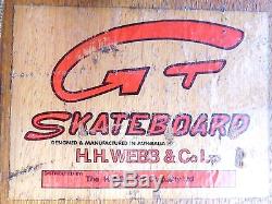 Vintage original H. H. WEBB & CO LTD GT skateboard Blackwood WEBBCRAFT old deck