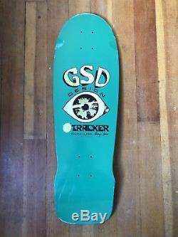 Vintage skateboard deck GSD Tracker Original 1980s NOS Green