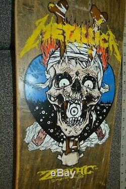 ZORLAC Metallica Pushead art rare vintage skateboard deck 1989