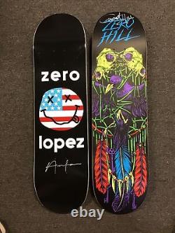 Zero Lopez & Zero Hill Signed Zero Skateboard Decks